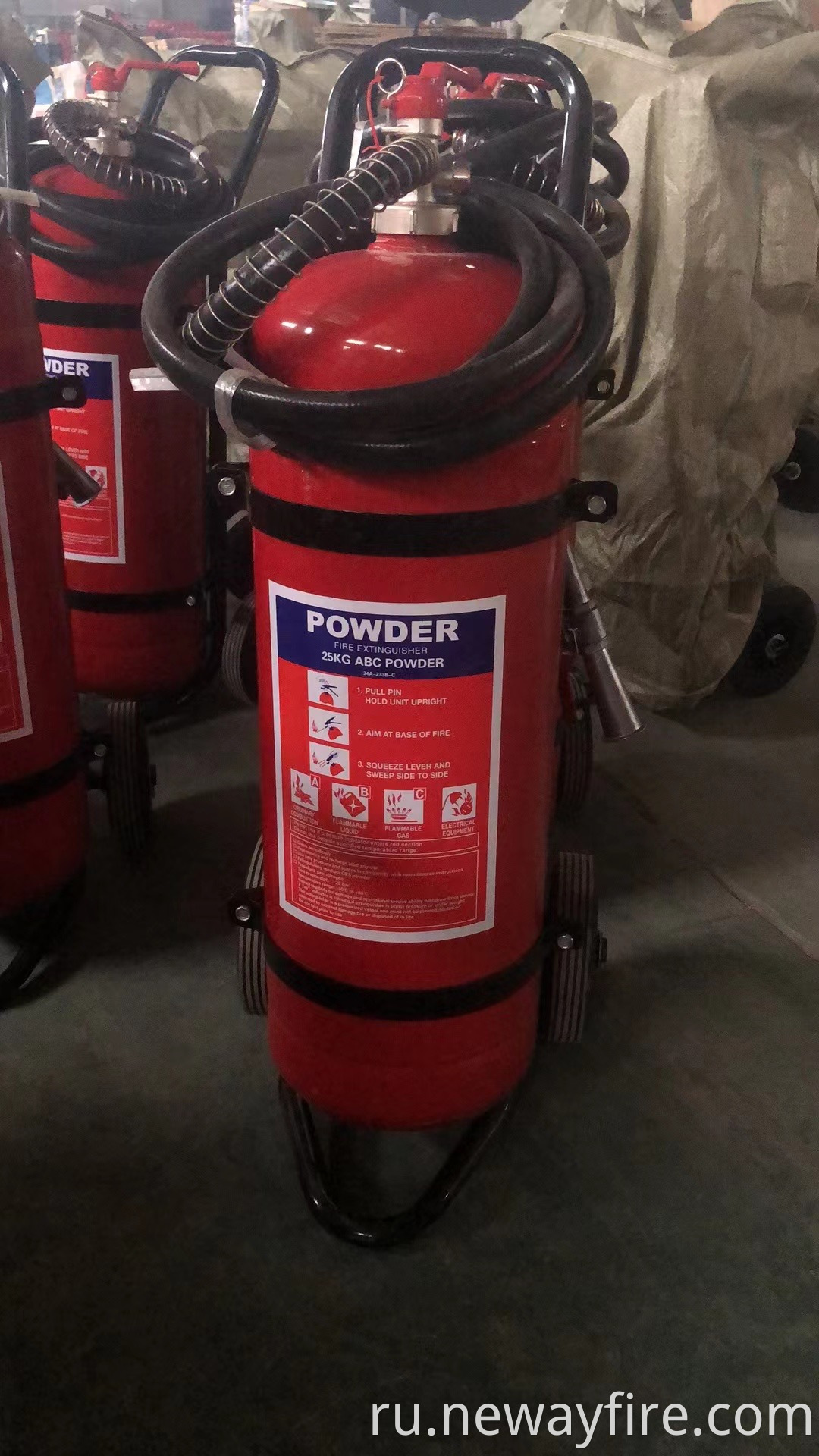 25Kg Wheeled dry powder fire extinguisher